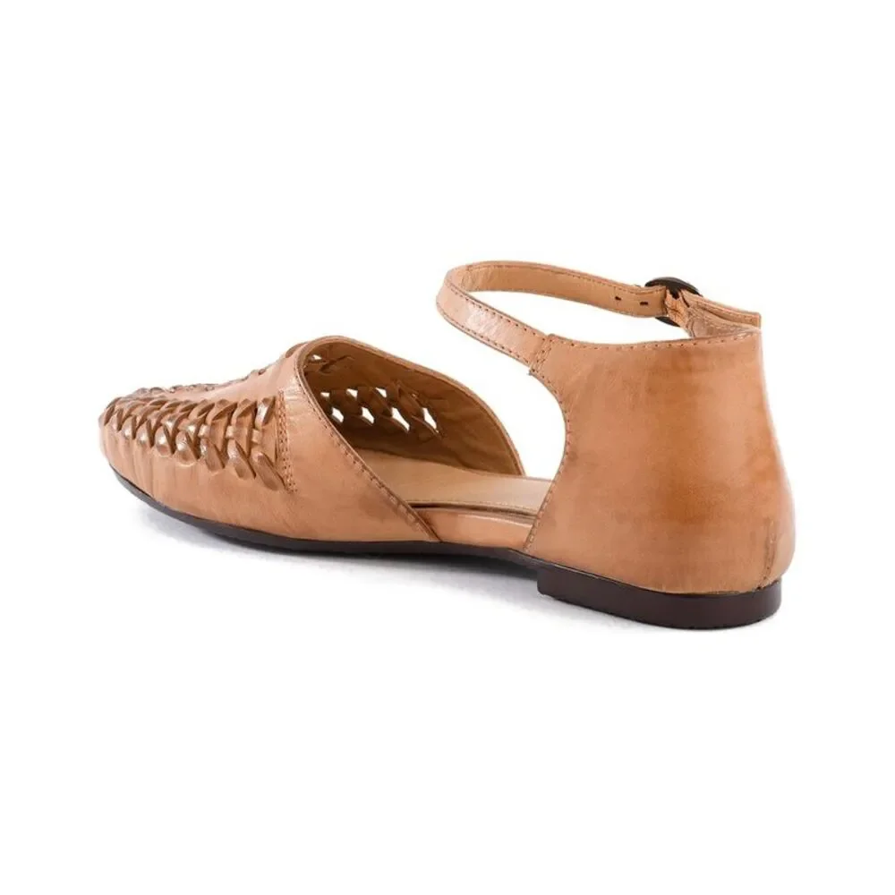 Seychelles Crimson Leather Flat, Beige - Picture 2 of 3